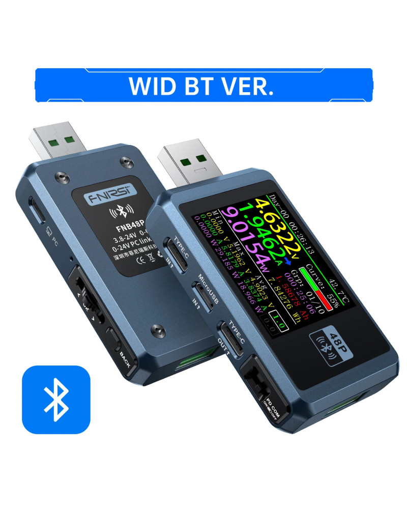 FNIRSI USB Tester Voltmeter Ammeter TYPE-C Fast Charge Detection Trigg