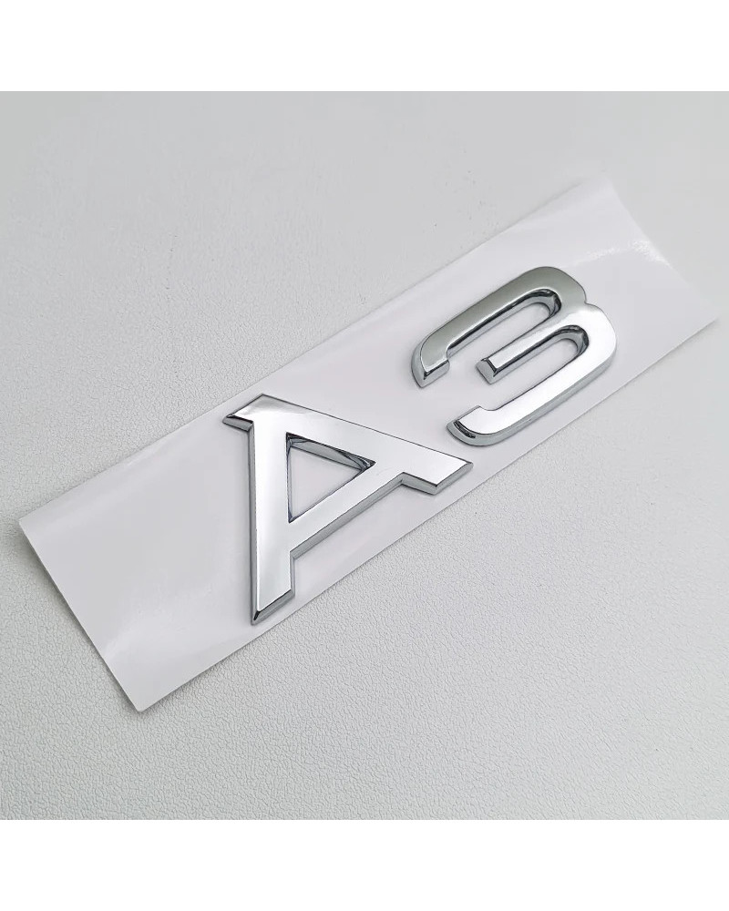 Pegatina 3D de ABS cromado para maletero de Audi Sline, pegatina para carrocería de coche, emblema de logotipo para Audi Sline, 