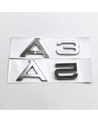 Pegatina 3D de ABS cromado para maletero de Audi Sline, pegatina para carrocería de coche, emblema de logotipo para Audi Sline, 