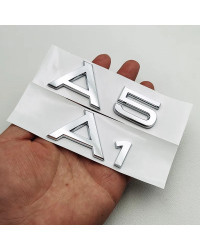 Pegatina 3D de ABS cromado para maletero de Audi Sline, pegatina para carrocería de coche, emblema de logotipo para Audi Sline, 