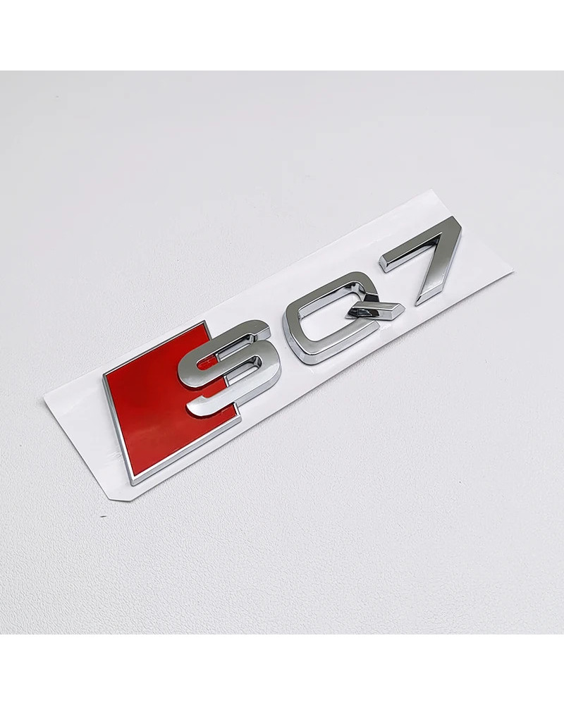 Logotipo de Audi negro ABS 3D, emblema de letras, pegatina para maletero trasero de coche, calcomanía para Audi SQ 3 5 7 8, acce