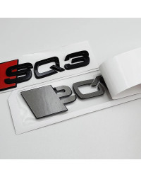 Logotipo de Audi negro ABS 3D, emblema de letras, pegatina para maletero trasero de coche, calcomanía para Audi SQ 3 5 7 8, acce