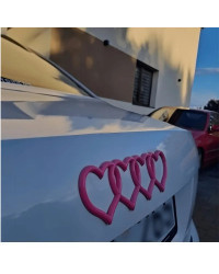 Logotipo de Audi modificado, logotipo de cola de cuatro anillos, tipo de cuidado, logotipo trasero decorativo, Tiktok, A3A4A6LQ5