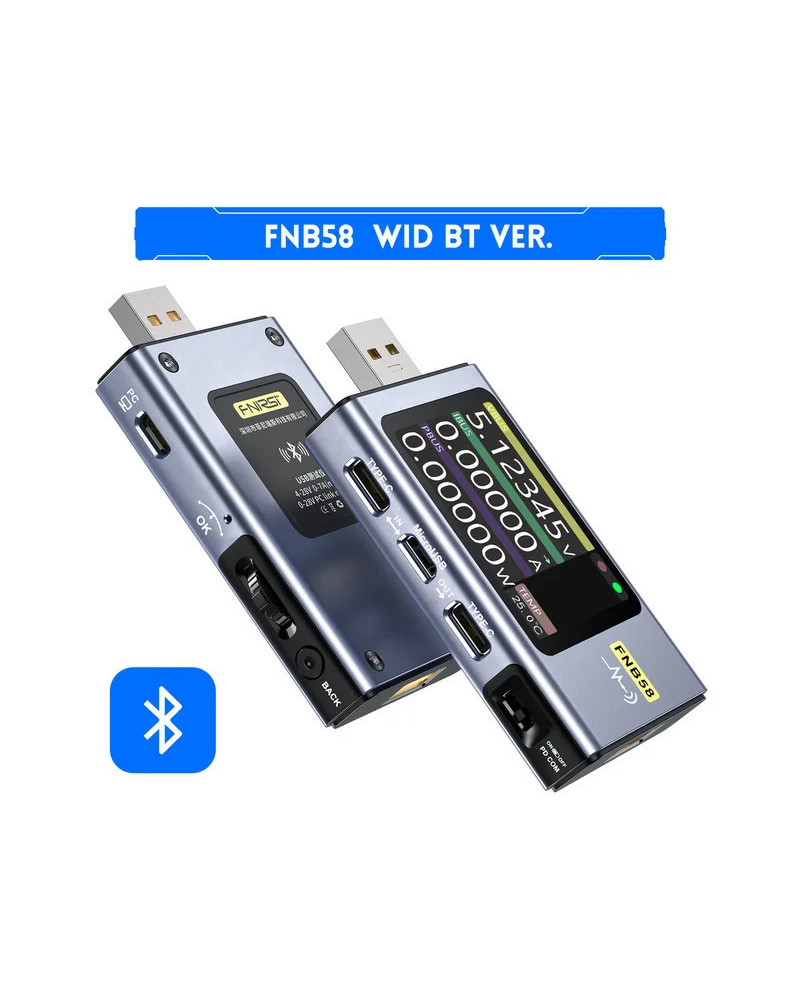 FNIRSI-FNB58 PD USB Tester Digital Voltmeter Ammeter Type-C Fast Charg