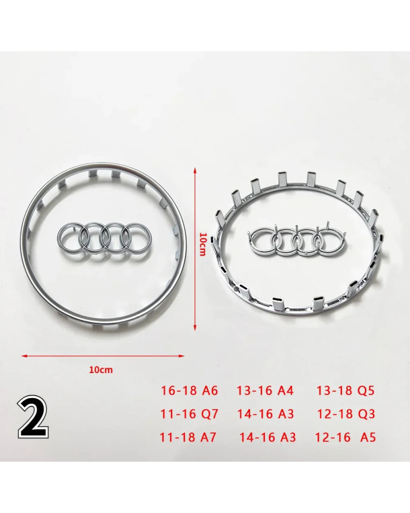 Tira de marco brillante para volante de coche, para Audi A3 pegatina galvanizada, A4, B8, 8P, B9, 8V, A5, A6, C7, A7, Q3, Q5, Q7