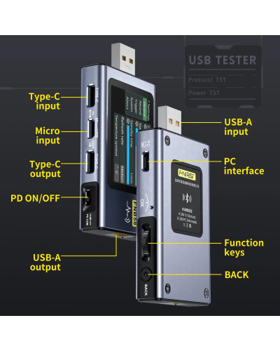 FNIRSI-FNB58 PD USB Tester Digital Voltmeter Ammeter Type-C Fast Charg