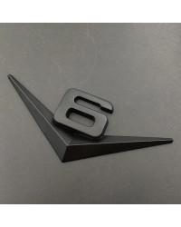 Insignia de guardabarros de maletero trasero, calcomanías de Metal 3D, cromado, negro, V6, V8, emblema para BMW, Audi, Ford, Nis