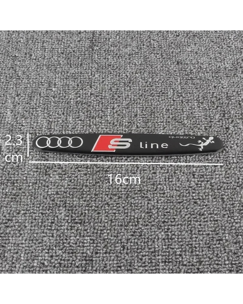 Pegatinas de emblema lateral de coche para Audi Sline, S3, S4, S5, S6, S7, A3, A5, SQ5, SQ7S8, A4L, A6L, A7, SQ3, insignia de ma