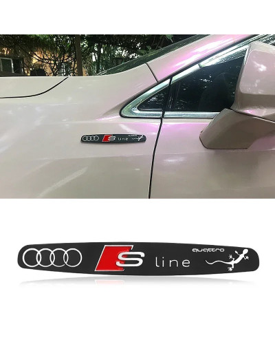 Pegatinas de emblema lateral de coche para Audi Sline, S3, S4, S5, S6, S7, A3, A5, SQ5, SQ7S8, A4L, A6L, A7, SQ3, insignia de ma