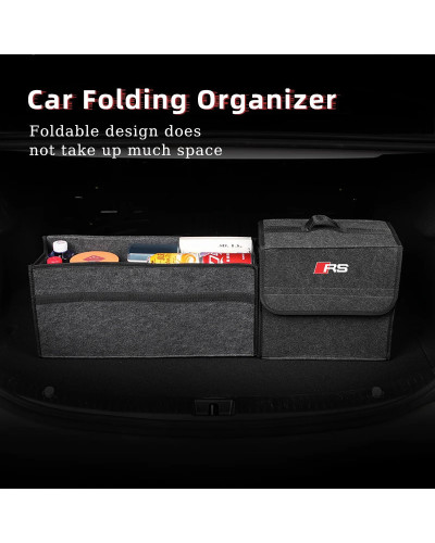 Caja de almacenamiento para maletero de coche, bolsa contenedor plegable para estiba y ordenar para Audi RS S Line RS3 RS4 A8 Q7