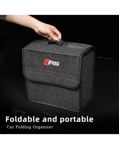 Caja de almacenamiento para maletero de coche, bolsa contenedor plegable para estiba y ordenar para Audi RS S Line RS3 RS4 A8 Q7