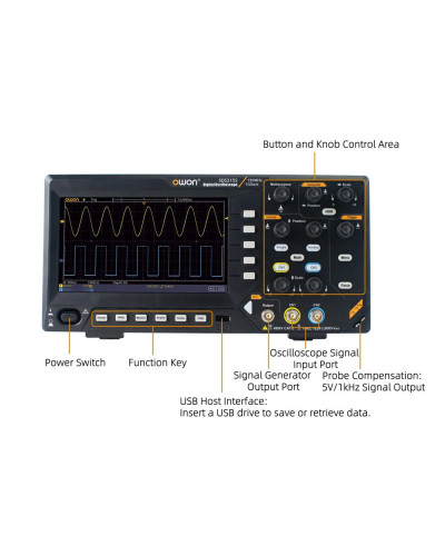 OWON SDS220 SDS220S Digital Storage Oscilloscope,2 Channel Independent