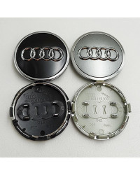 Insignia de estilo de coche, tapas de llanta de centro de rueda, emblema para Audi 4M0601170JG3 A4 A6 Q3 Q5 Q2 Q7, accesorios de