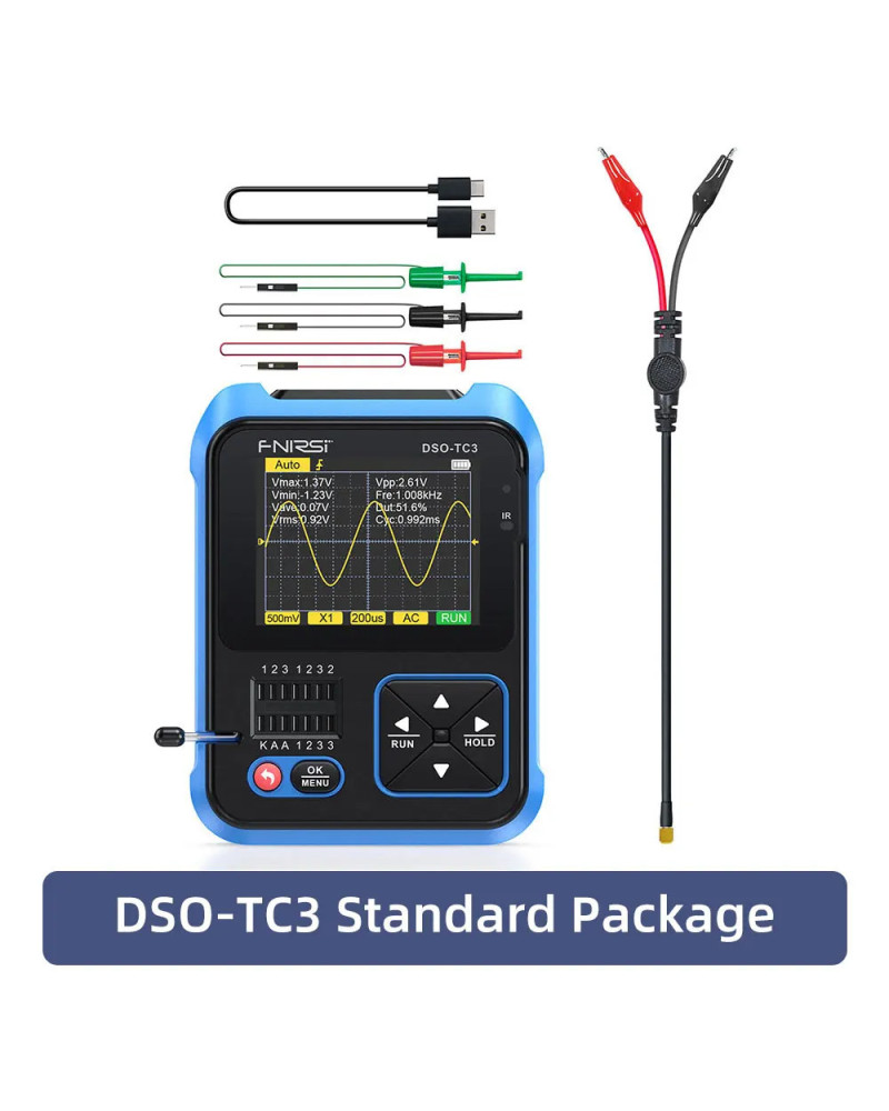 FNIRSI Digital Oscilloscope DSO-TC3 Function Signal Generator Transist