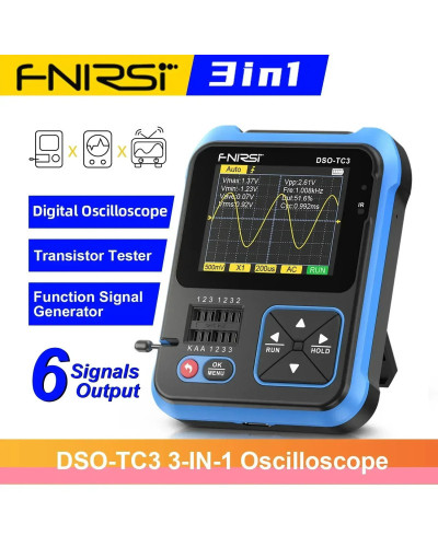 FNIRSI Digital Oscilloscope DSO-TC3 Function Signal Generator Transist