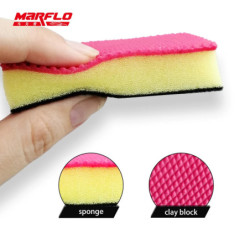 Marflo Car Sponge Block Paint Cleaner Detailing Tools Auto Care Wash Magic Clay Bar Speedy Surafce Prep Block For Polishing