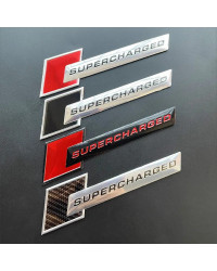 Letras de aluminio 3D Supercharged lateral guardabarros trasero maletero emblema insignia pegatinas Calcomanía para Audi A3 A4 A