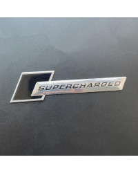 Letras de aluminio 3D Supercharged lateral guardabarros trasero maletero emblema insignia pegatinas Calcomanía para Audi A3 A4 A