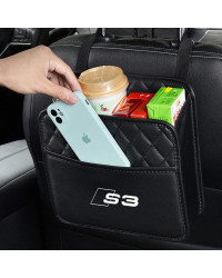 Bolsa de almacenamiento Universal para asiento trasero de coche, organizador de maletero elástico para Audi A1, A3, A4, A5, A6, 