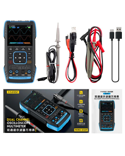 FNIRSI 2C23T Digital Multimeter Handheld Oscilloscope 10MHZ*2+ Functio