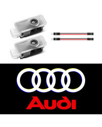 Luces LED de bienvenida para puerta de coche, luces de sombra automática para AUDI SLINE QUATTRO S3, S4, S5, S6, S7, S8, RS, A3,