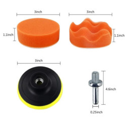 Car Polishing Sponge For Auto Headlight Restoration Kit With Buffing Pad Detailing Sanding Disc Waxing Sponge Set Drill Adapter