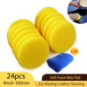 12/24 PCS 4Inch Car Ultra Soft Foam Detailing Wax Applicator Pad Round Foam Sponge Cleaning Tool With Free Wash Microfiber Towel