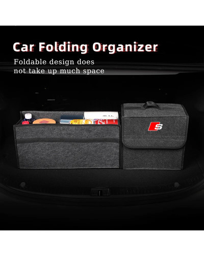 Caja de almacenamiento para maletero de coche, bolsa contenedor plegable para estiba y ordenar, para Audi Sport S, RS Line, S7, 