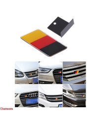 Pegatina de rejilla delantera con bandera alemana para Volkswagen, Golf, Polo, Audi, 1 unidad