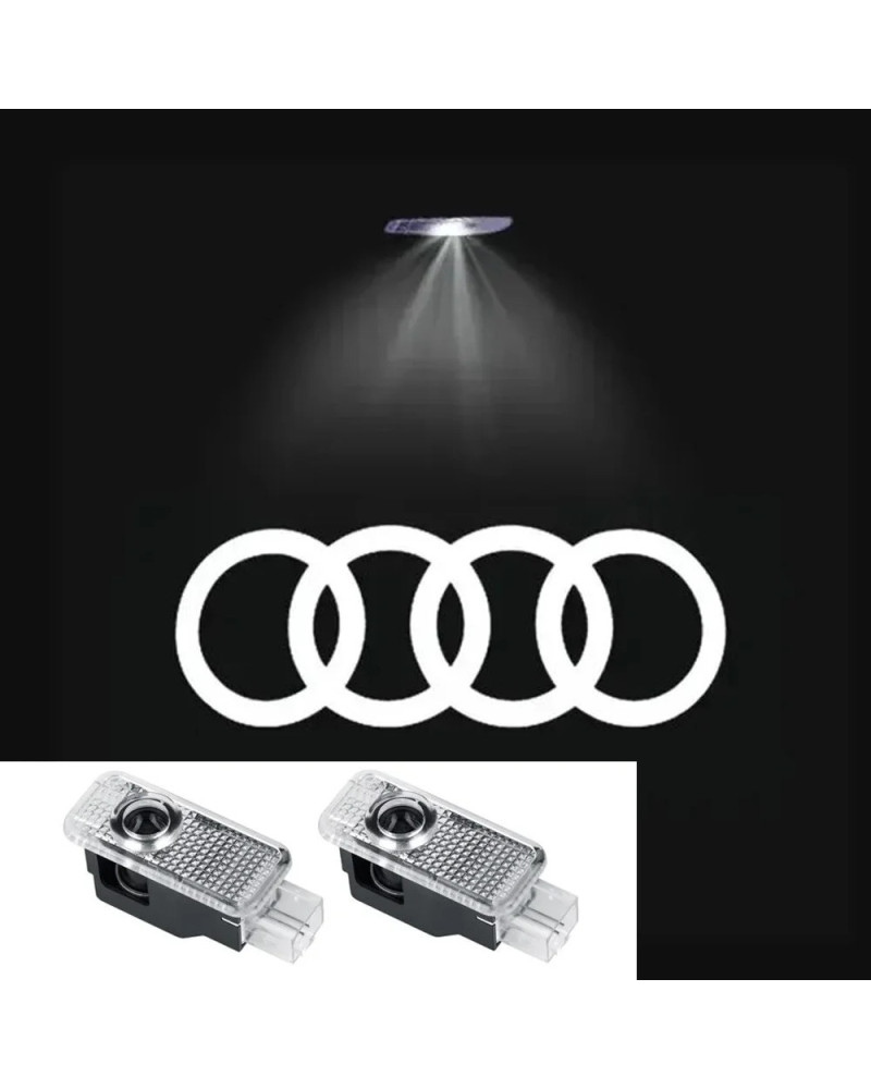 Luces de bienvenida para puerta de coche, proyector de logotipo de sombra fantasma, para Audi A1, A3, 8P, 8V, A4, A5, A6, A7, A8