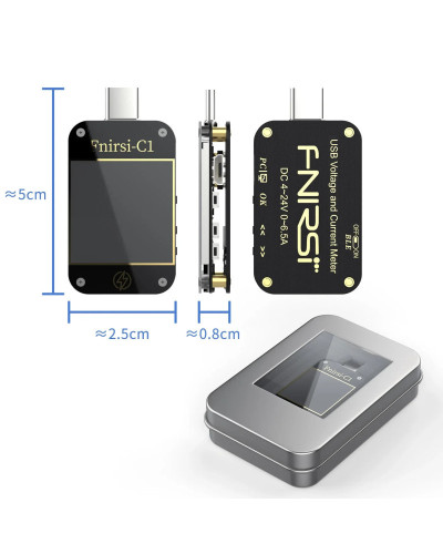 FNIRSI-C1 USB Tester Voltmeter Ammeter Type-C PD Trigger Fast Charging