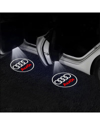 Luces de bienvenida para puerta de coche, proyector de logotipo de sombra fantasma, para Audi A1, A3, 8P, 8V, A4, A5, A6, A7, A8