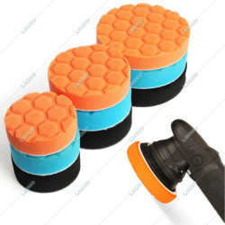 5/7PCS Car Waxing Polishing Pad Kit 3/4/5/6/7Inch Buffing Sponge For Auto Headlight Polisher Power Tools Accessories Car Repair