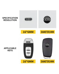 Llave remota de aluminio para coche, pegatina con logotipo para Audi sline A4, B8, B6, B7, B9, A3, 8P, 8V, 8L, A6, C7, C6, A5, Q