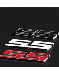 Calcomanía de Metal 3D para maletero de coche, logotipo rojo, negro, plateado, SS, emblema, accesorios para Chevrolet Camaro Bum