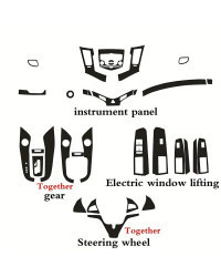 Manija de puerta de Panel de Control Central Interior para Chevrolet Cruze, pegatinas de fibra de carbono, calcomanías, accesori