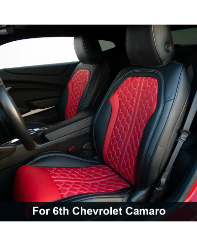 Funda de asiento de coche personalizada para Chevrolet Camaro, conjunto completo de cuero Nappa de alta calidad, solo para 2016-