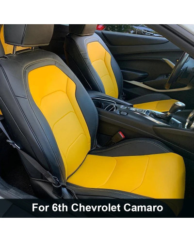 Funda de asiento de coche personalizada para Chevrolet Camaro, conjunto completo de cuero Nappa de alta calidad, solo para 2016-