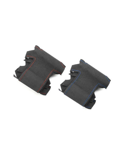 Cubierta de volante interior de coche perforado, embellecedor protector de cuero de gamuza para Opel Vauxhall Corsa D, Chevrol