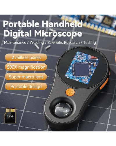 2.0inch 500X Digital Microscope 1080P Video Coin Microscopio with Magn