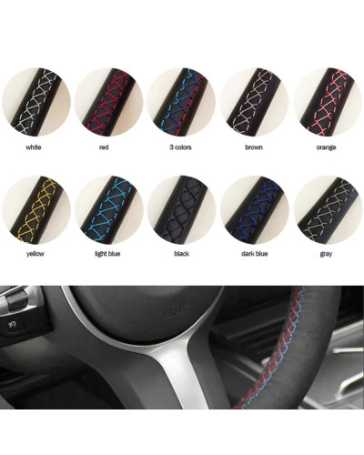 Cubierta trenzada personalizada para volante de coche, cuero de Nappe para Buick Excelle Daewoo Gentra Lacetti 2006-2015 Chevrol