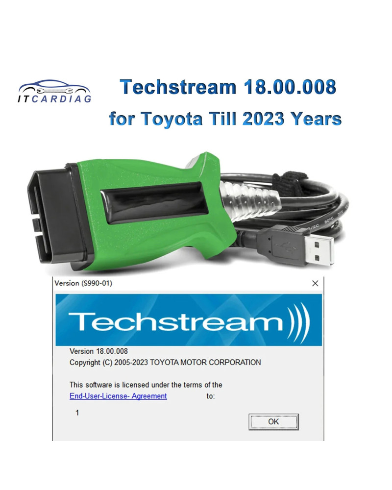 DLC3 Techstream 18.00.008 For TOYOTA 2 TOYOTA2 TIS J2534 Passthru OBD2