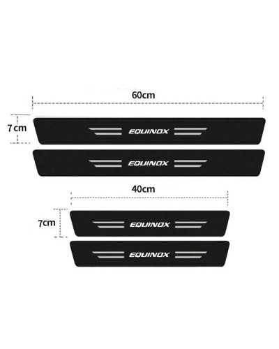 Pegatinas luminosas para umbral de puerta de coche, calcomanías para Chevrolet EQUINOX 2023, película antiarañazos, protector de