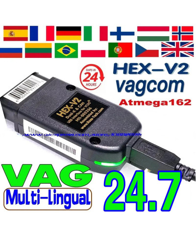 2024 VCDS VAGCOM Interface VCDSCAN HEX V2 Update 24.7 FOR VW For AUDI