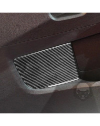 Manija Interior de fibra de carbono para coche, engranaje de ventilación, Panel de puerta, pegatina embellecedora, accesorios pa