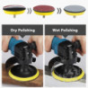 Headlight Repair Restoration Kit Car Polishing Disc 3inch 75mm Auto Waxing Sponge Sanding Pad With Sandpaper For Car Detailing