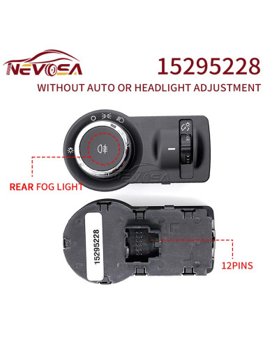 NEVOSA -interruptor de luz antiniebla para coche Chevrolet CRUZE, módulo de botón de 2013, 2016, 13295228, 13295229, 15295228, 1