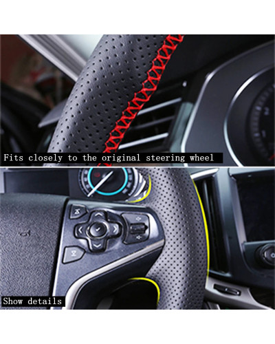 Cubierta de cuero de ante personalizada para volante de coche, protector para Chevrolet Cruze Hatchback Sedan 2009-2014 Aveo 201