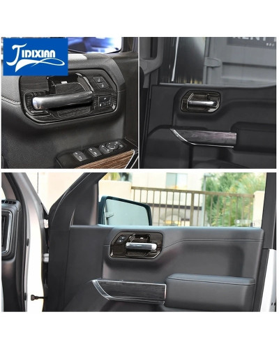 JIDIXIAN-cubierta de decoración Interior de coche de grano de madera negra para Chevrolet Silverado 2019 Up para GMC Sierra 2019