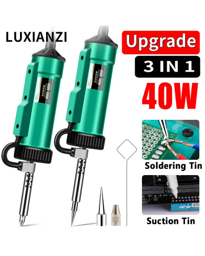 LUXIANZI 40W Desoldering Machine 2IN1 Electric Soldering Iron Suction 